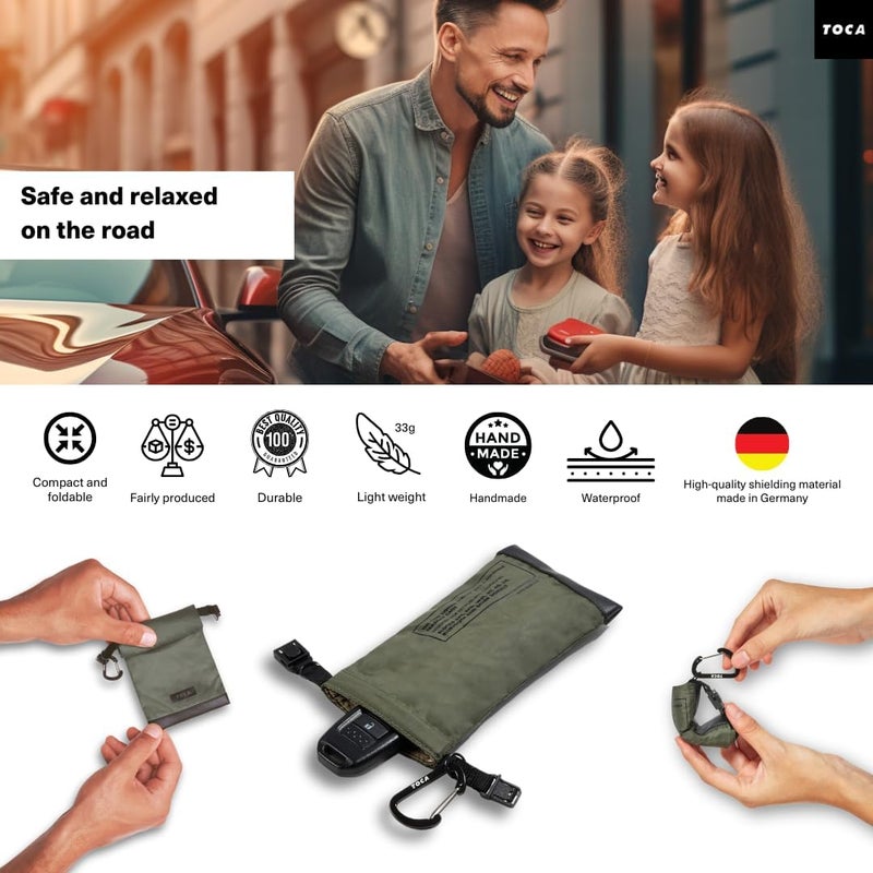 TOCA Key Fob Faraday Protection Pouch for Car Keys, RFID & GPS Signal Blocker, Keyless Car Security Bags & Anti Theft cage Black - Image 3